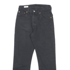 LEVI'S 501 BIG E Womens Black Regular Straight Denim Raw W25 L25 Vintage Jeans