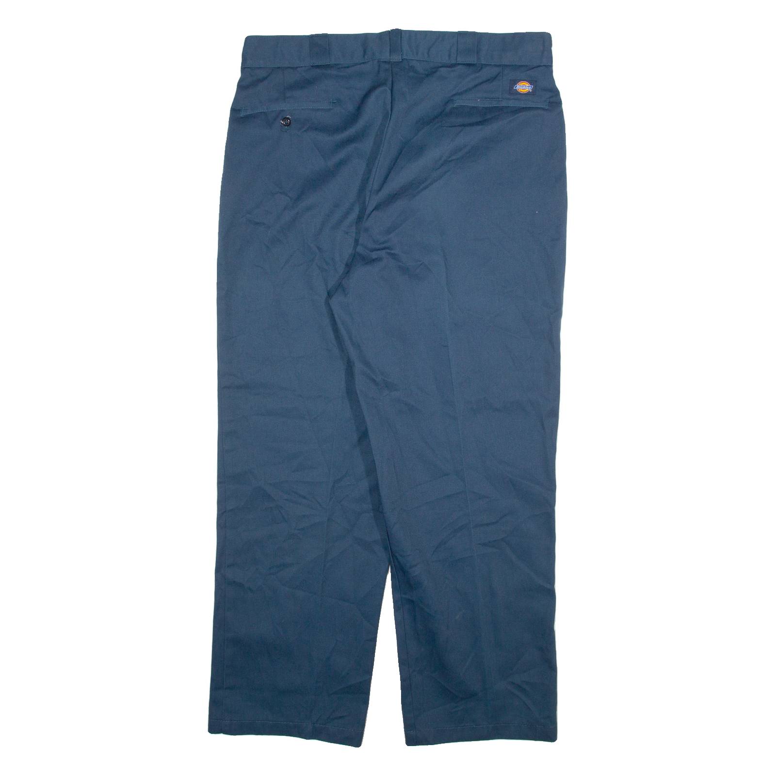 DICKIES Mens Trousers Blue Relaxed Straight W36 L28