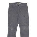 CARHARTT Mens Cotton Blend Grey Regular Straight Fit Trousers W31 L30 Workwear