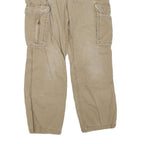 CARHARTT Mens Cotton Blend Beige Regular Fit Cargo Trousers W33 L28 Workwear