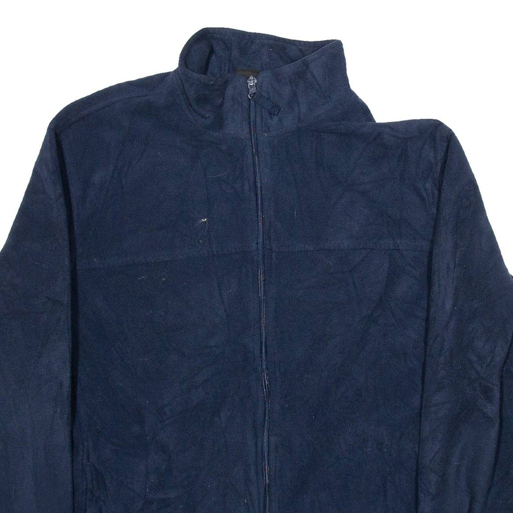STARTER Mens Fleece Jacket Blue L
