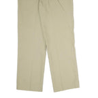 DICKIES Mens Cotton Beige Regular Straight Trousers W34 L29 Zip Closure Classic