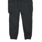 ONLY AND SONS Mens Relaxed Black Cargo Trousers W32 L30 Cotton Blend Zip Pockets