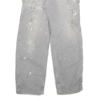 CARHARTT Mens Cotton Blend Grey Relaxed Straight Trousers W33 L32 Workwear