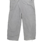 CARHARTT Mens Cotton Blend Grey Relaxed Straight Trousers W33 L32 Workwear