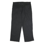 DICKIES Mens Black Regular Fit Straight Leg Trousers W40 L30 Workwear Zip