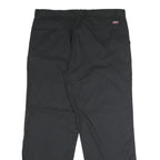 DICKIES Mens Black Regular Fit Straight Leg Trousers W40 L30 Workwear Zip