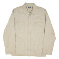 L.O.G.G Mens Beige Cotton Blend Button Jacket XL Plain Casual Lightweight