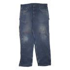 CARHARTT Mens Cotton Blend Blue Regular Fit Straight Leg Trousers W36 L32