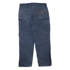 CARHARTT Mens Cotton Blend Blue Regular Fit Straight Leg Trousers W36 L32