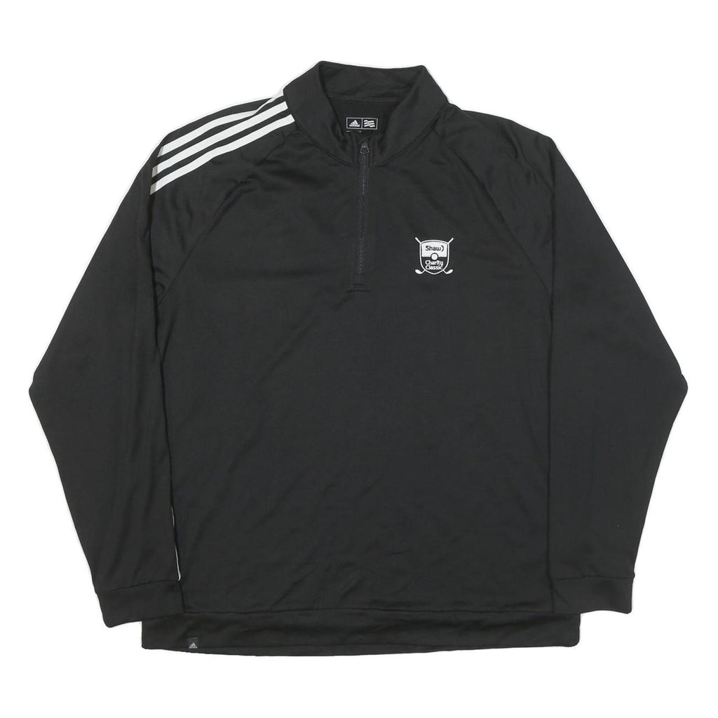 ADIDAS Mens Black Shaw Charity Classic Zip Sweatshirt XL Sports Training Jacket