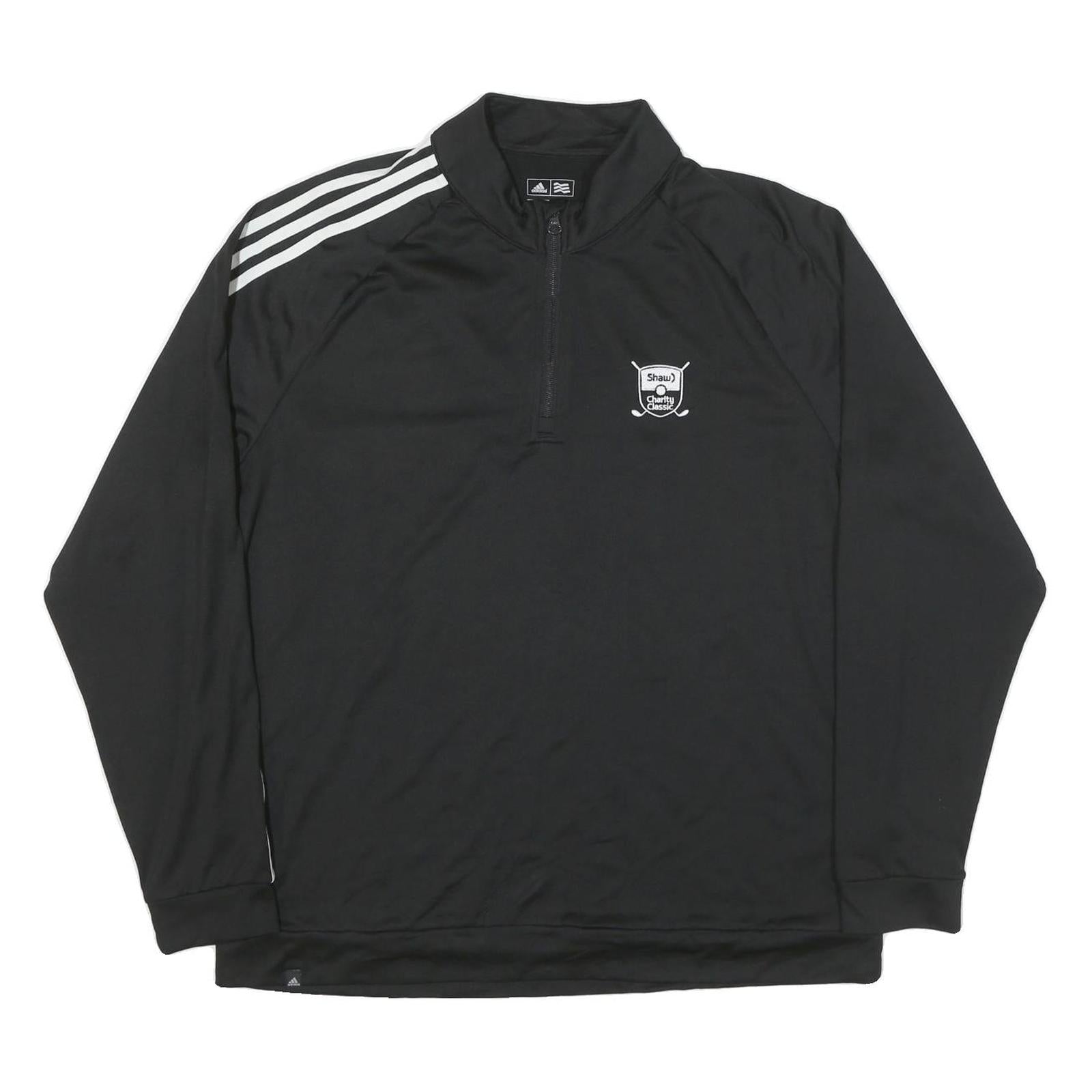 ADIDAS Mens Black Shaw Charity Classic Zip Sweatshirt XL Sports Training Jacket