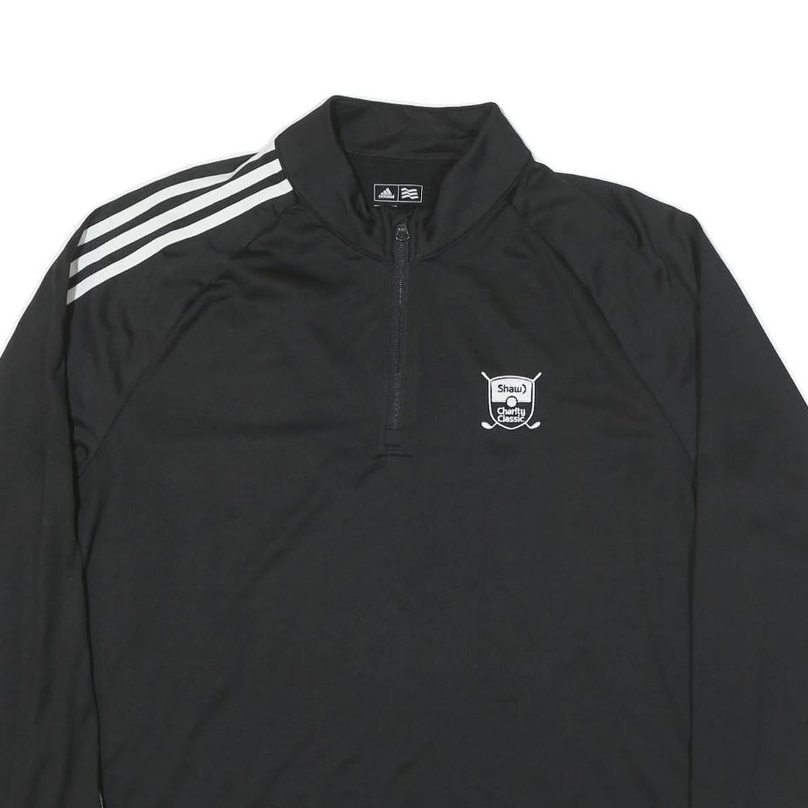 ADIDAS Mens Black Shaw Charity Classic Zip Sweatshirt XL Sports Training Jacket
