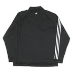 ADIDAS Mens Black Shaw Charity Classic Zip Sweatshirt XL Sports Training Jacket