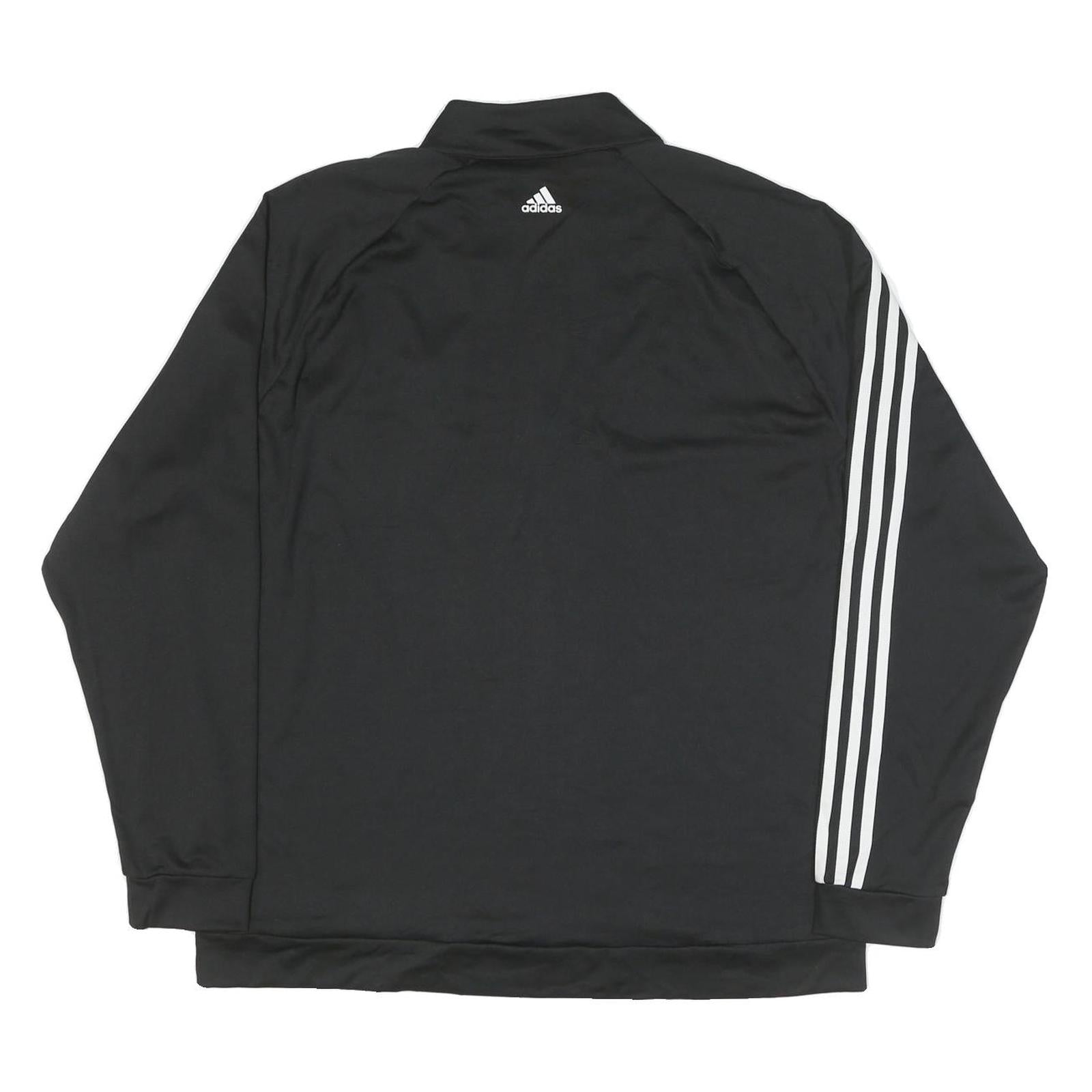 ADIDAS Mens Black Shaw Charity Classic Zip Sweatshirt XL Sports Training Jacket