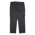 DICKIES Mens Black Slim Cargo Trousers W36 L31 Cotton Blend Zip Closure Workwear