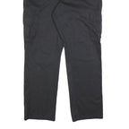 DICKIES Mens Black Slim Cargo Trousers W36 L31 Cotton Blend Zip Closure Workwear