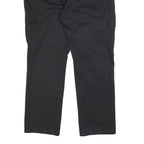 DICKIES Mens Black Slim Cargo Trousers W36 L31 Cotton Blend Zip Closure Workwear
