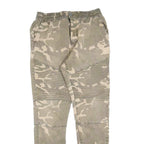 FSBN Mens Slim Camouflage Cotton Blend Trousers W28 L29 Zip Side Pockets