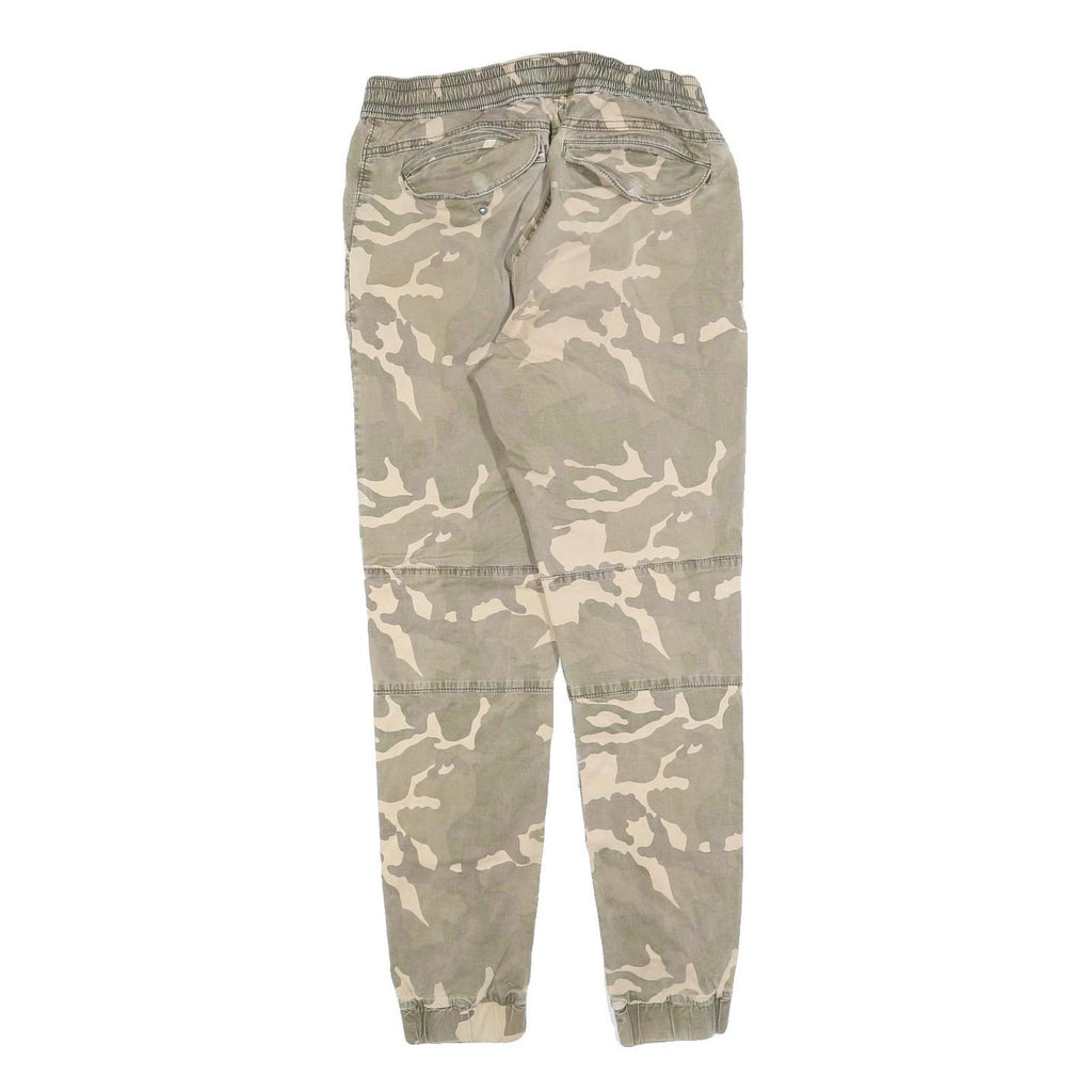 FSBN Mens Slim Camouflage Cotton Blend Trousers W28 L29 Zip Side Pockets