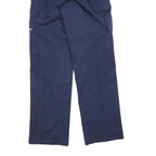 OLAF'S Mens Regular Navy Blue Trousers W28 L32 Zip Closure Side Pocket Workwear