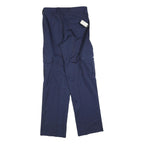 OLAF'S Mens Regular Navy Blue Trousers W28 L32 Zip Closure Side Pocket Workwear
