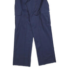 OLAF'S Mens Regular Navy Blue Trousers W28 L32 Zip Closure Side Pocket Workwear
