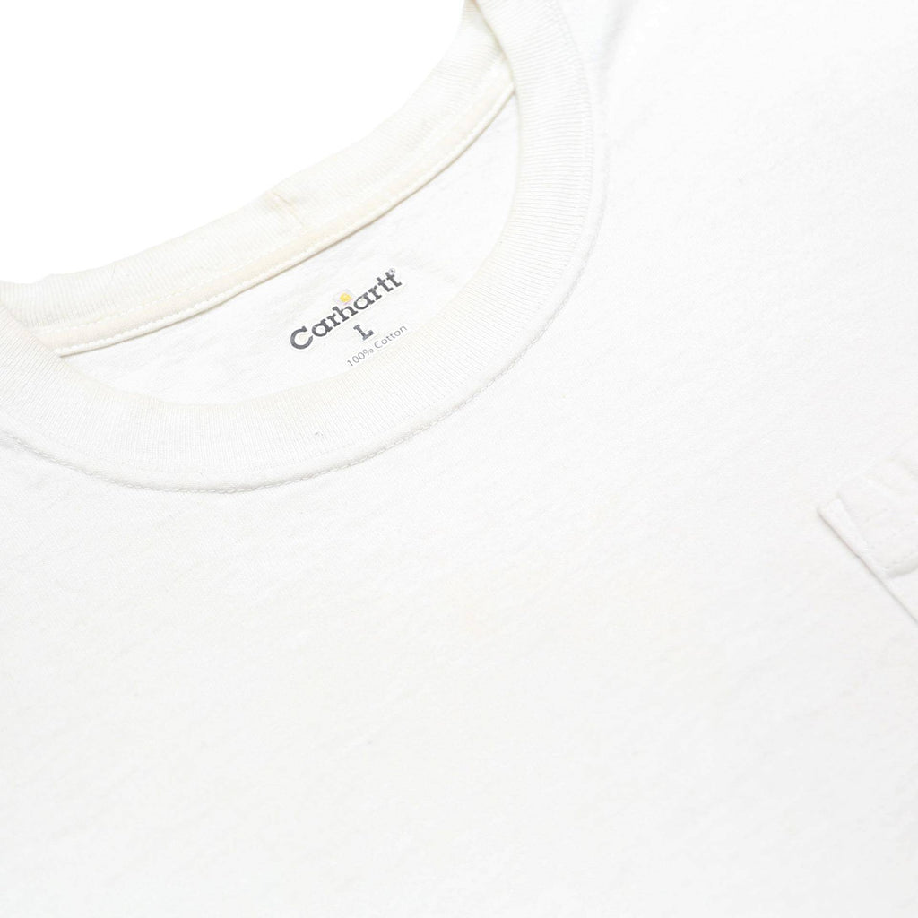 CARHARTT Mens White Pocket T-Shirt L Short Sleeve Crew Neck Cotton Jersey