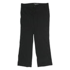 DICKIES Womens Black Relaxed Straight Trousers W32 L28 Cotton Blend Zip