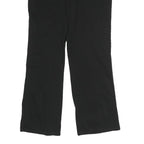 DICKIES Womens Black Relaxed Straight Trousers W32 L28 Cotton Blend Zip