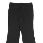 DICKIES Womens Black Relaxed Straight Trousers W32 L28 Cotton Blend Zip