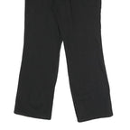 DICKIES Womens Black Relaxed Straight Trousers W32 L28 Cotton Blend Zip
