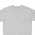 LACOSTE Womens Grey Crew Neck T-Shirt L Cotton Blend Classic Fit Casual