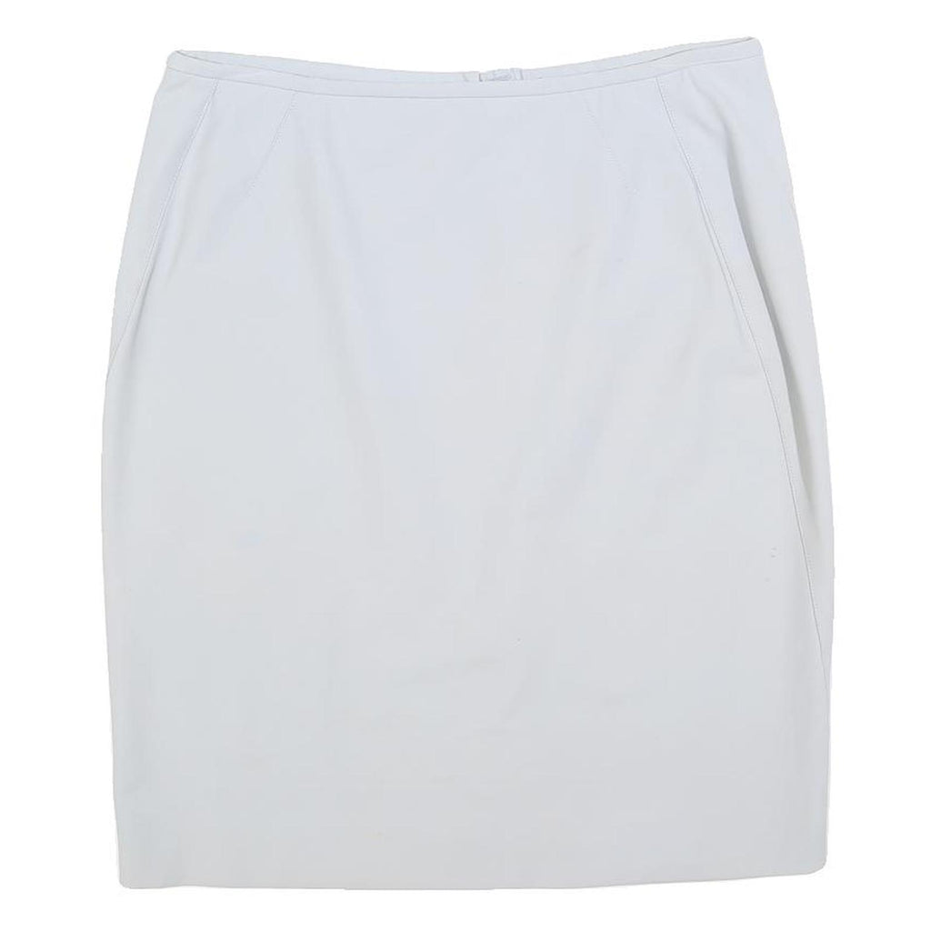 ARMANI COLLEZIONI Womens White Cotton Blend Pencil Knee Length Skirt M Elegant