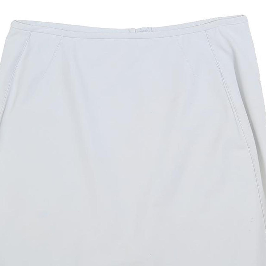 ARMANI COLLEZIONI Womens White Cotton Blend Pencil Knee Length Skirt M Elegant