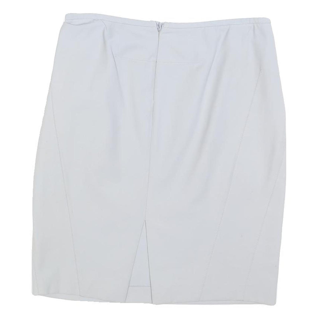 ARMANI COLLEZIONI Womens White Cotton Blend Pencil Knee Length Skirt M Elegant