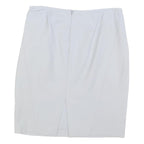 ARMANI COLLEZIONI Womens White Cotton Blend Pencil Knee Length Skirt M Elegant