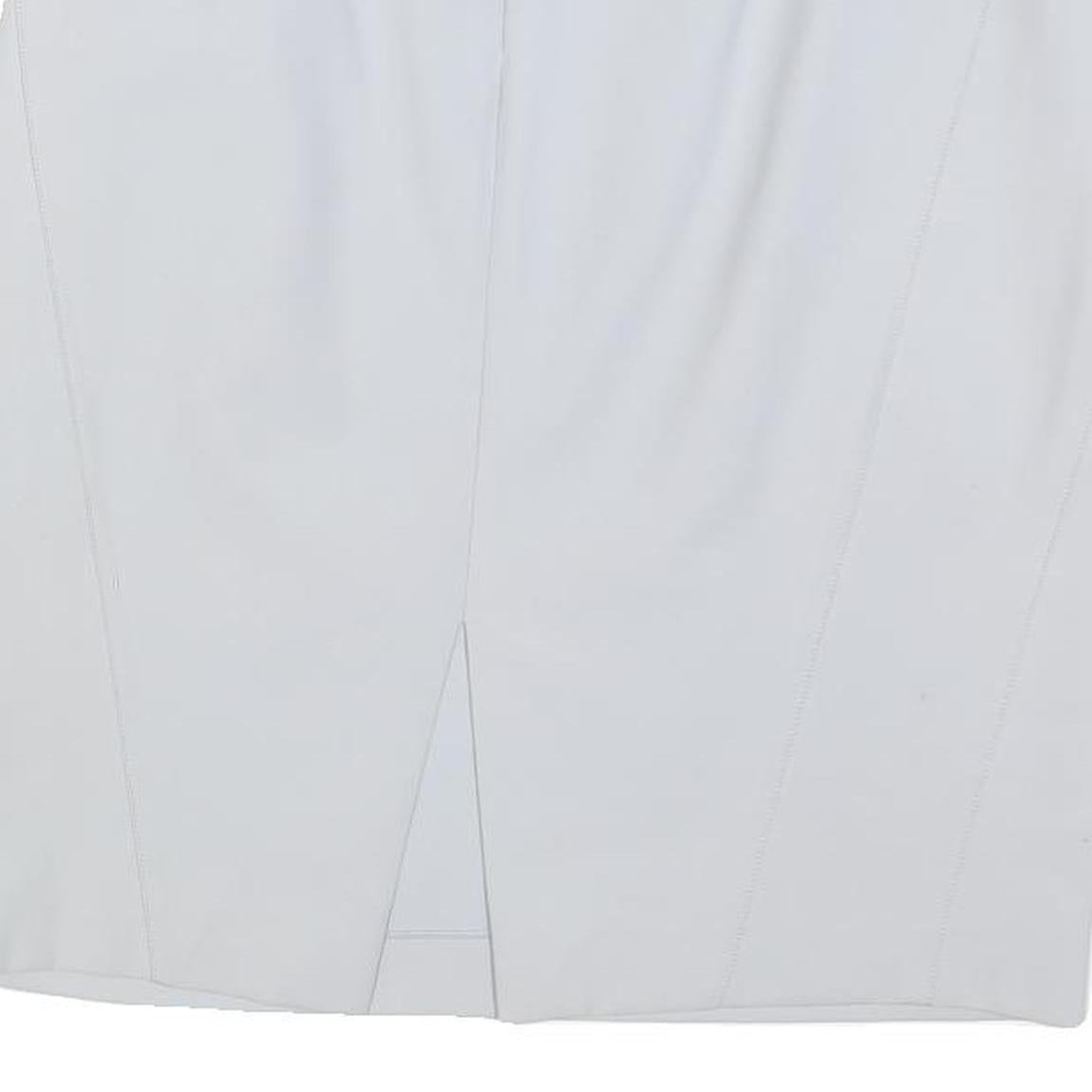 ARMANI COLLEZIONI Womens White Cotton Blend Pencil Knee Length Skirt M Elegant
