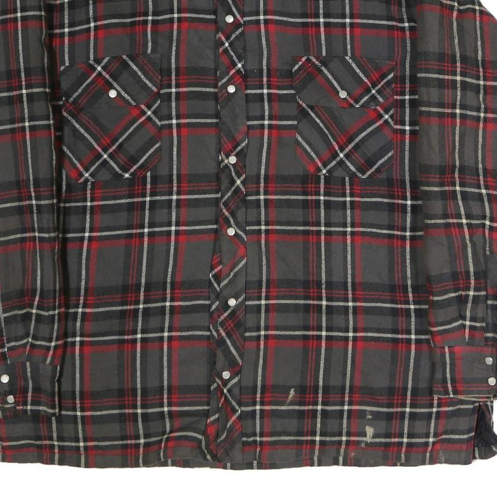FORCEFIELD Mens Black & Red Check Shirt 2XL Cotton Casual Long Sleeve