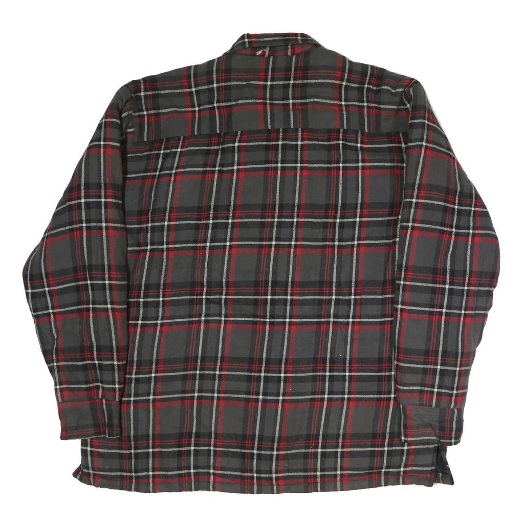 FORCEFIELD Mens Black & Red Check Shirt 2XL Cotton Casual Long Sleeve