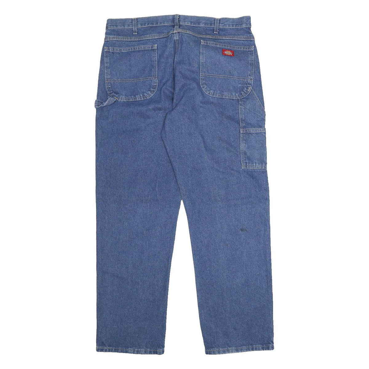 DICKIES Mens Blue Denim Relaxed Fit Straight Leg Cotton Medium Wash W38 L32
