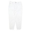 GLOBETROTTER Womens White Regular Fit Straight Denim Woven Cotton Blend Jeans