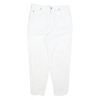 GLOBETROTTER Womens White Regular Fit Straight Denim Woven Cotton Blend Jeans