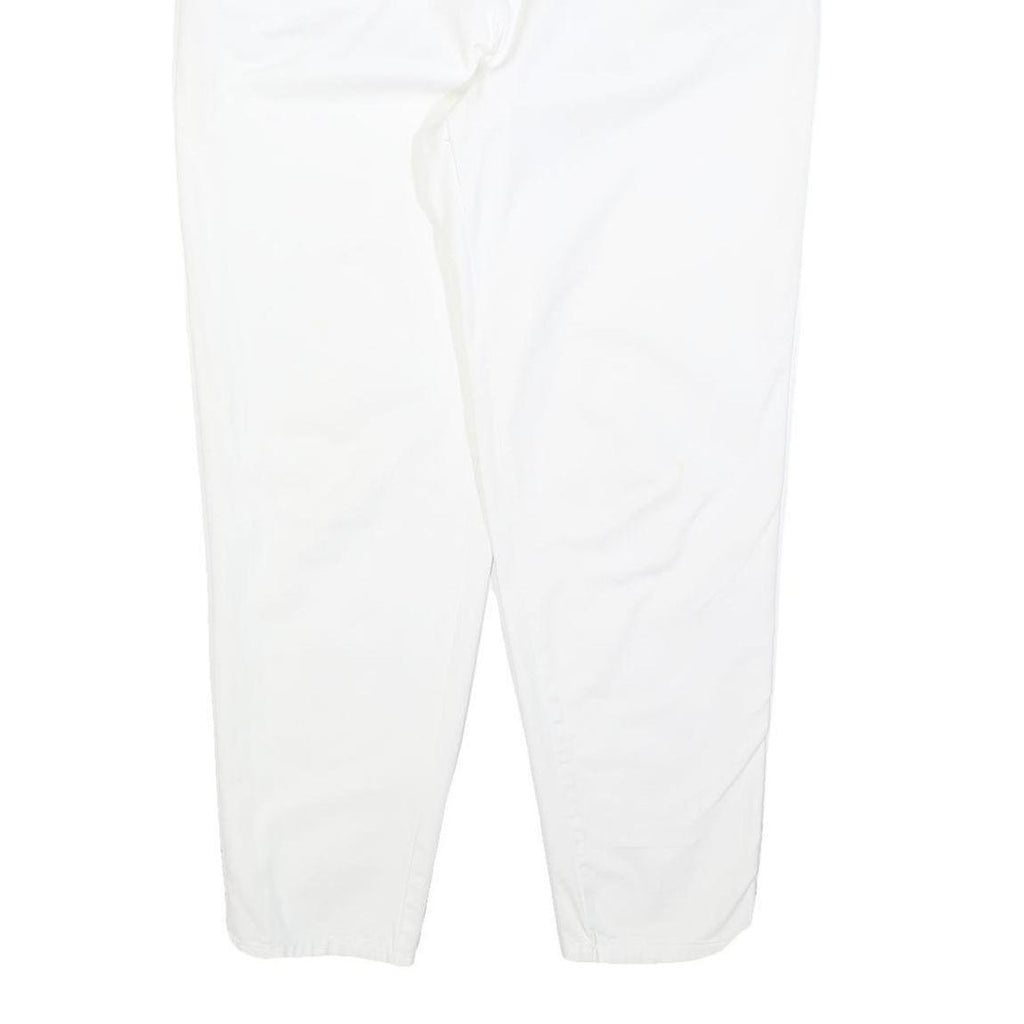 GLOBETROTTER Womens White Regular Fit Straight Denim Woven Cotton Blend Jeans