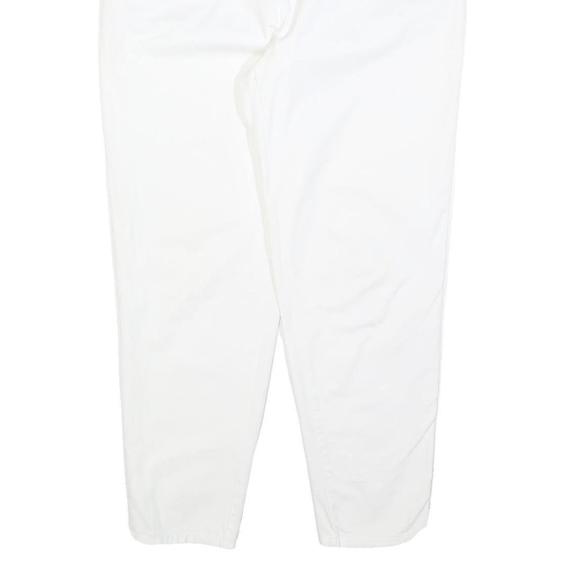 GLOBETROTTER Womens White Regular Fit Straight Denim Woven Cotton Blend Jeans