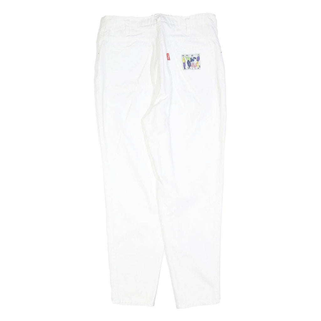 GLOBETROTTER Womens White Regular Fit Straight Denim Woven Cotton Blend Jeans