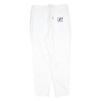 GLOBETROTTER Womens White Regular Fit Straight Denim Woven Cotton Blend Jeans