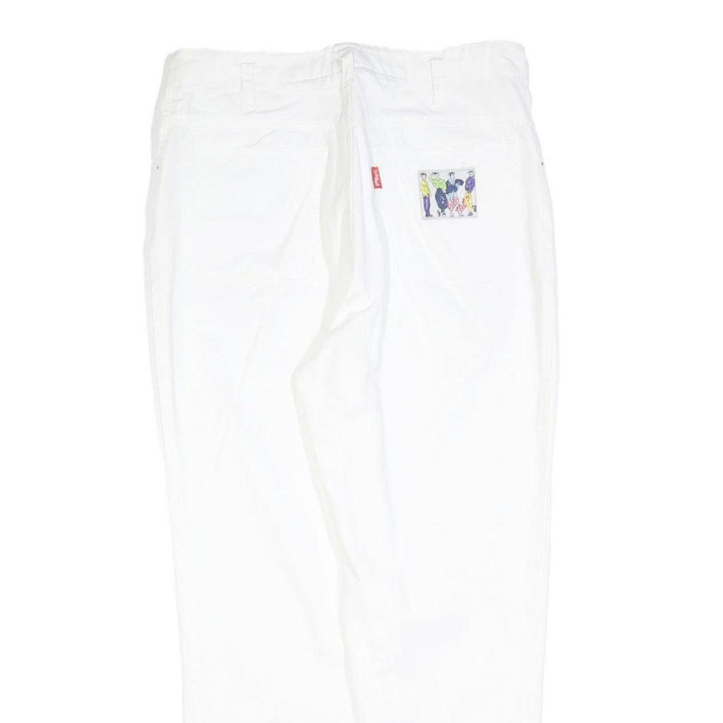 GLOBETROTTER Womens White Regular Fit Straight Denim Woven Cotton Blend Jeans