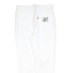 GLOBETROTTER Womens White Regular Fit Straight Denim Woven Cotton Blend Jeans