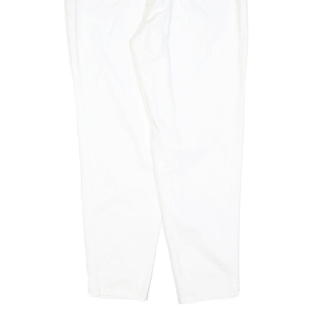 GLOBETROTTER Womens White Regular Fit Straight Denim Woven Cotton Blend Jeans